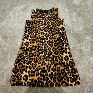 Gap Leopard Print Velvet Dress Sz 4T